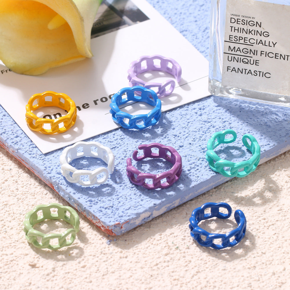 Womens Vintage Gold Ring Set With Heart Smile Design Electroplated Alloy Rings For Love Peach Heart Decoration