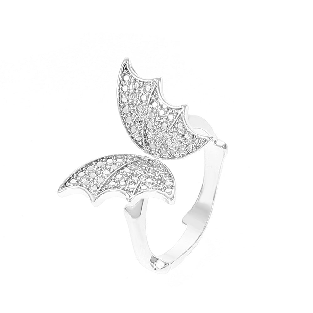 Adjustable Butterfly Ring Mesh Design Fashion Statement Jewelry For Women European American Style Classic Gift For Her