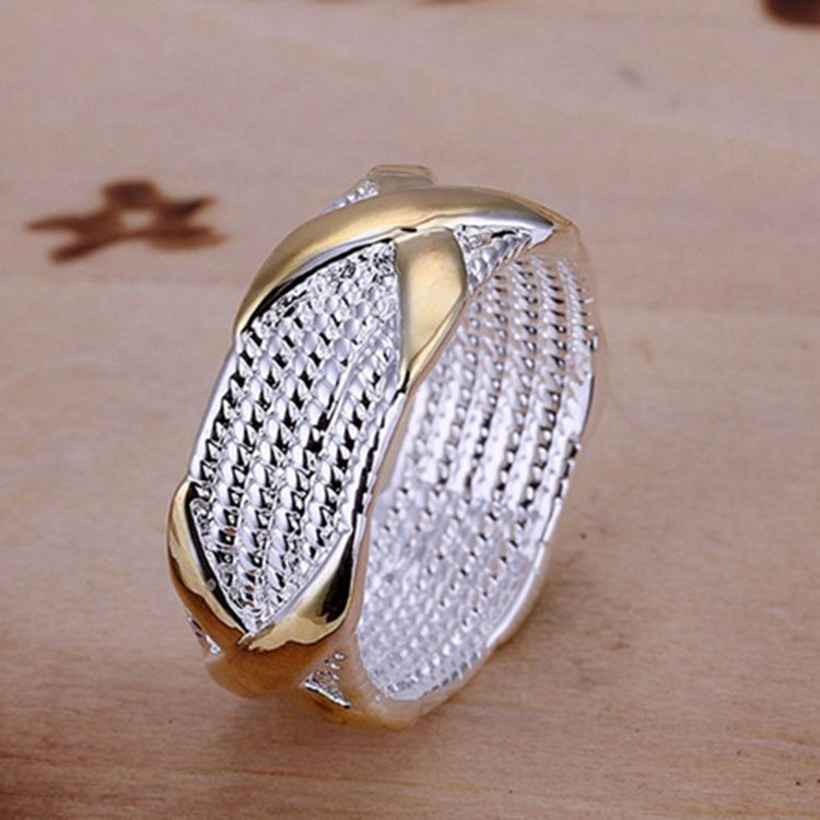 Two Tone X Ring Silver Plated Copper Jewelry For Women European Style Fashion Ring Statement Accessory For Everyday Wear