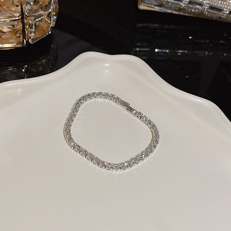 Womens Copper Bracelet With Zircon Flower Pearl Elegant Electroplated Bracelet Affordable Jewelry Gift For Her