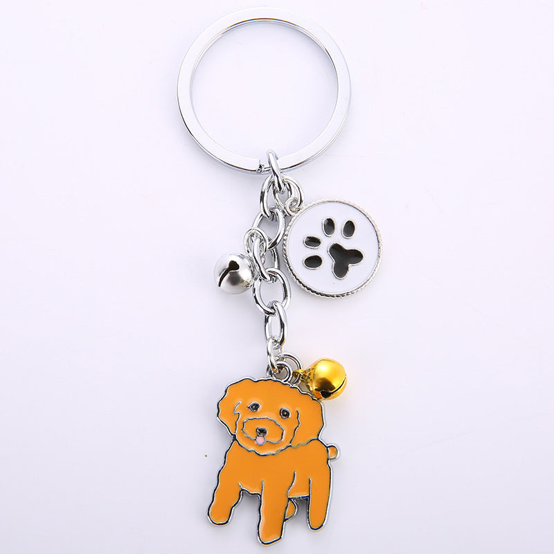 Dog Keyring Metal Pendant Pet Lovers Keyring Decoration Dog Charm For Keys Backpacks Purse Gift Animal Keyring