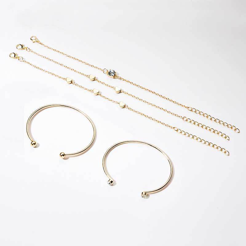 Moon Shaped Rose Gold Bracelet Women Alloy Charm Bangle European American Streetwear Design Fashion Accessory Essentials