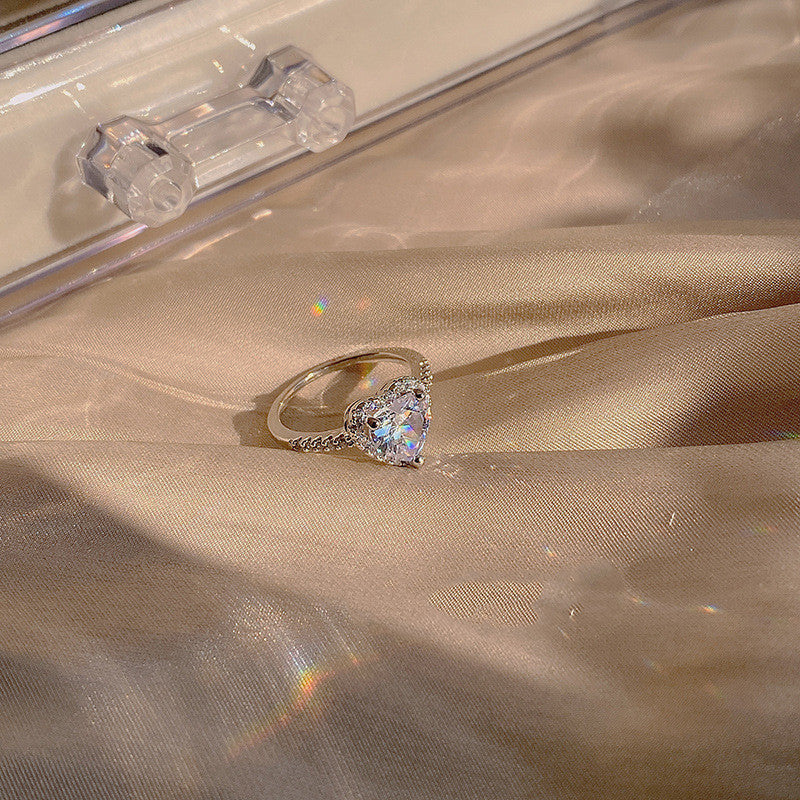 Womens Adjustable Double Layer Copper Ring Geometric Style Korean Fashion Jewelry Silver Copper Ring For Women