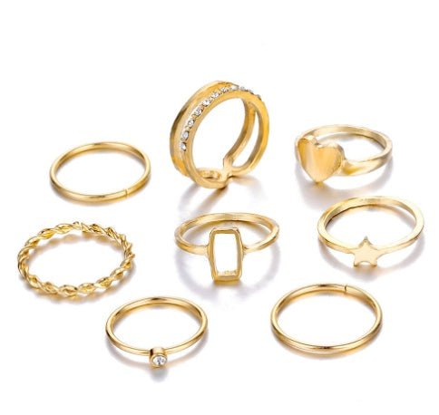 Gold Plated Alloy Ring For Women Trendy Elegant Design Gift For Her Fashion Jewelry Shiny Finish Jewelry Gifts