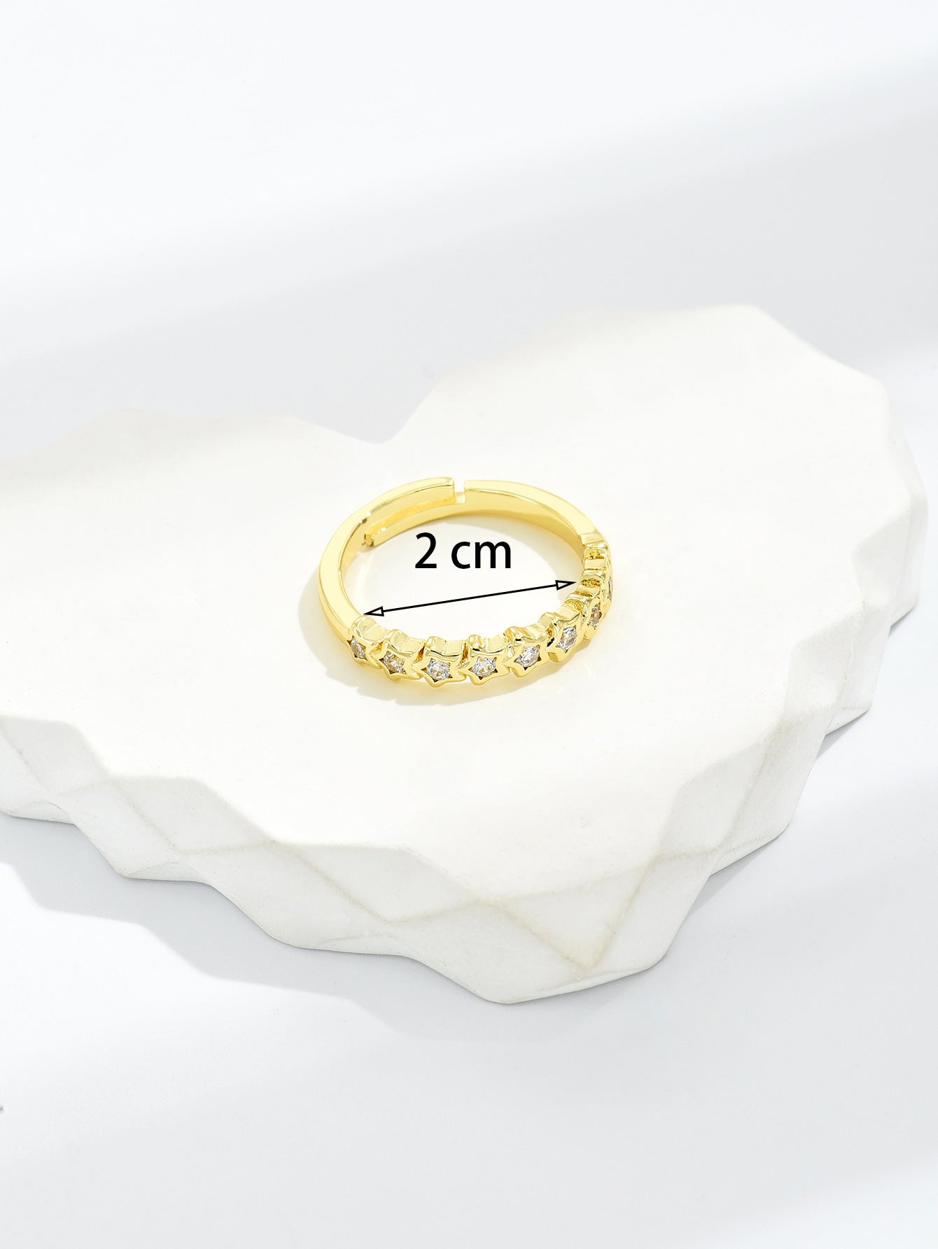 Womens Open Ring Copper Heart Shaped Design With Geometric Round Elements And Colorful Leaves Pink Yellow Shine