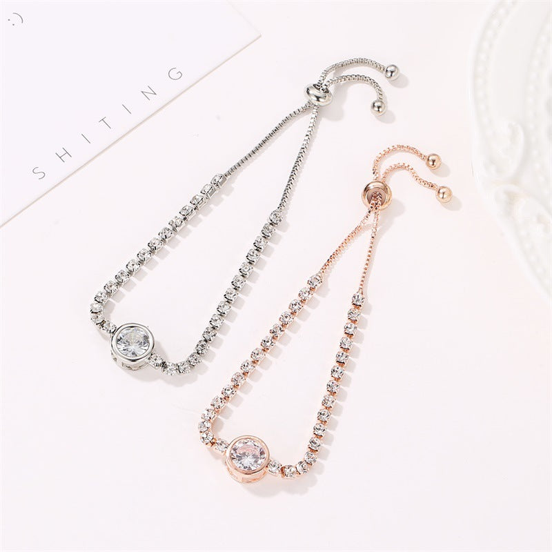 Womens Heart Bracelet Rhinestone Zircon Lace Strap Copper Bangle For Anniversary Birthday Gift Jewelry Elegant Gemstone