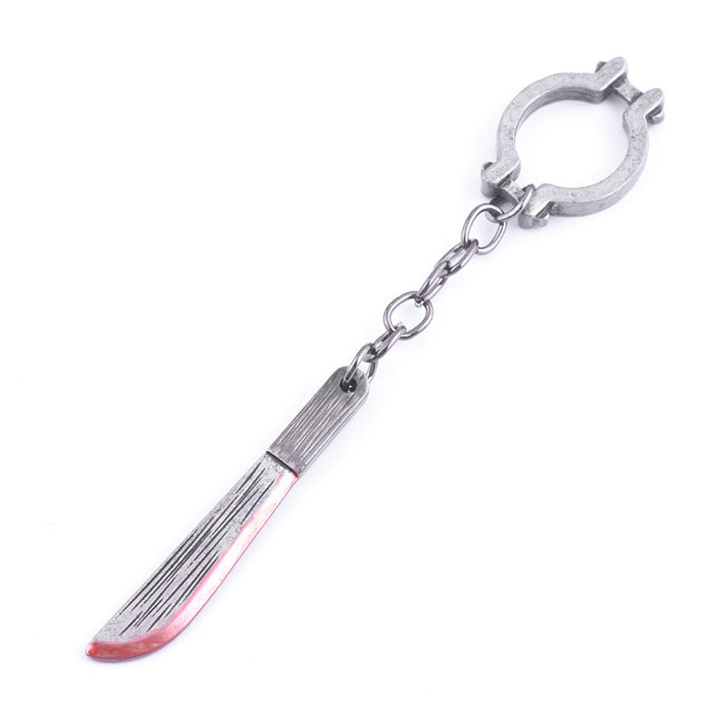 Unisex Metal Sickle Keychain Halloween Theme Pendant Car Key Accessory Individually Packed Metal Pendant For Car Key