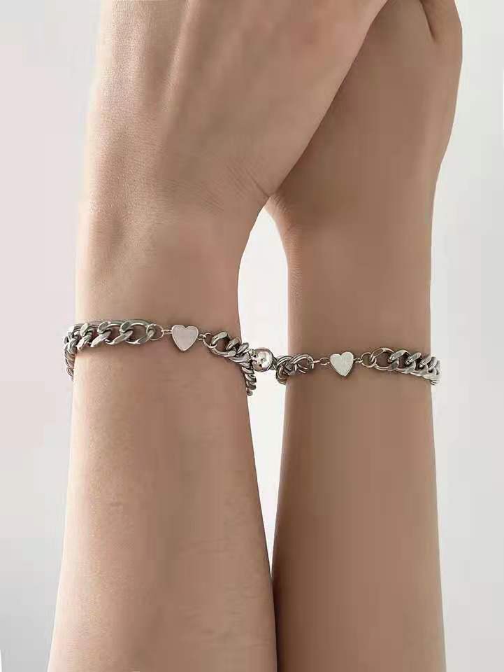 Couple Bracelets Geometric Alloy Plated Matching Set Lovers