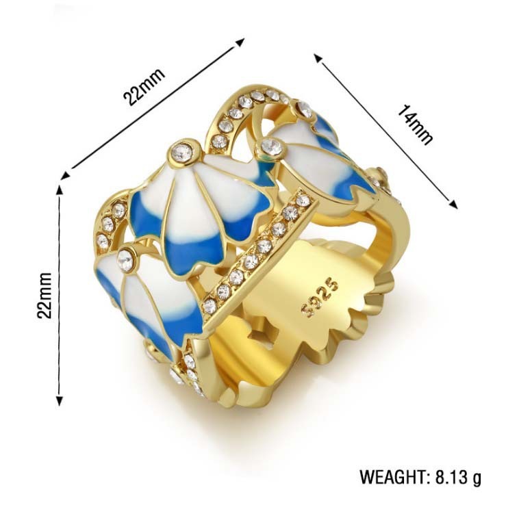 Gold Plated Alloy Flower Ring European Style Floral Jewelry for Women and Girls Versatile Party Accessory Item