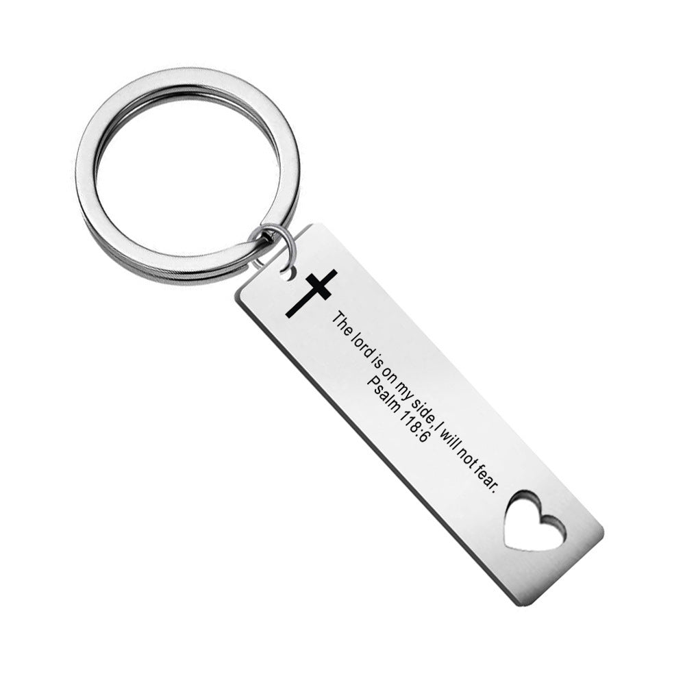 Heart Shaped Keychains Stainless Steel Key Ring Durable Metal Holder With 25mm Ring And 5x12mm Strips For Keys