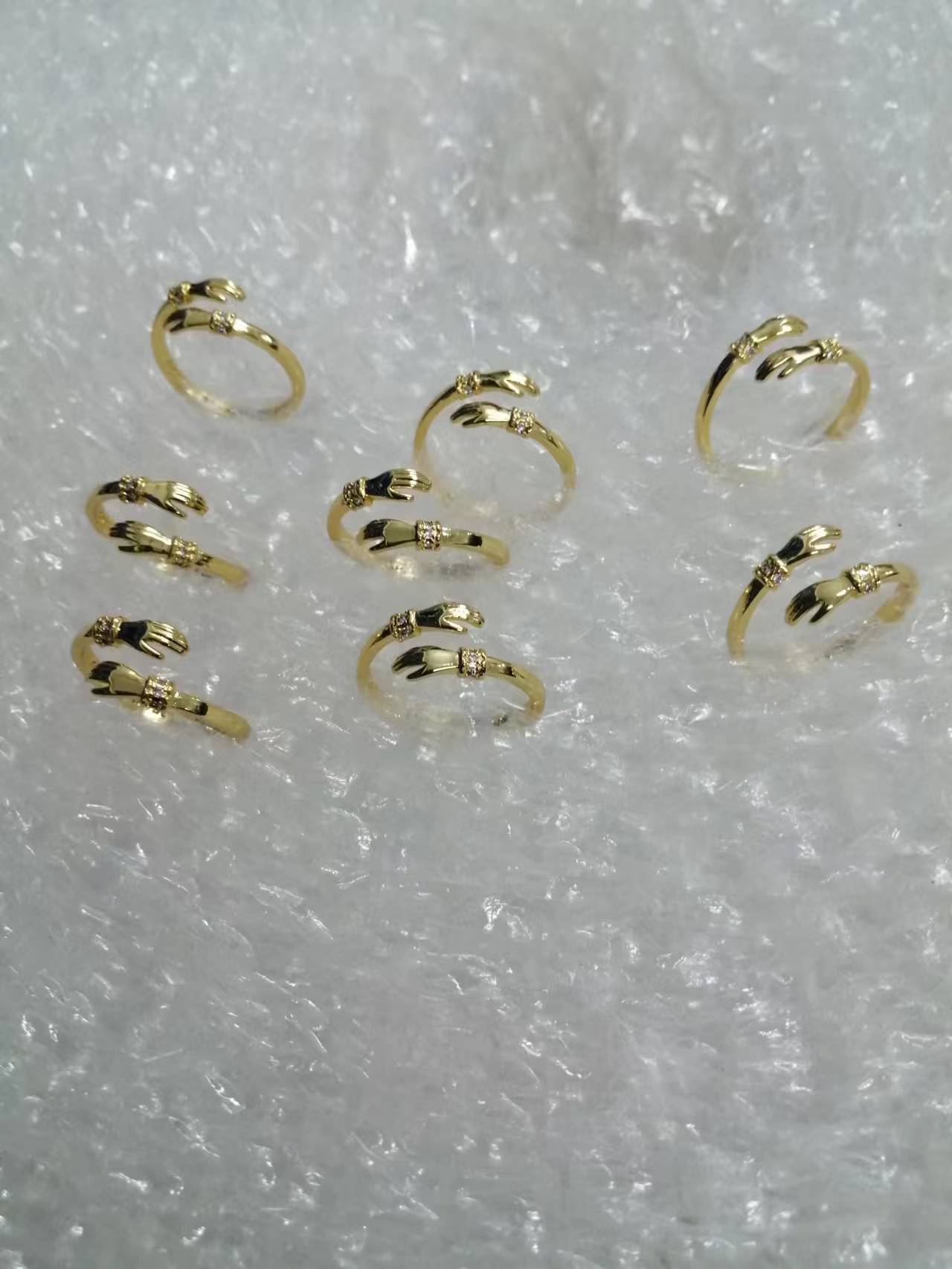 Open Hug Ring Gold Plated Adjustable Silver Ring With Diamond Treatment Open Mouth Fashion Jewelry For Women Today