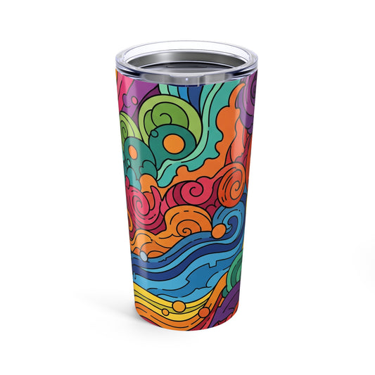 20oz Stainless Steel Tumbler Featuring Double Wall Vacuum Insulation Spill Resistant Printed Coffee Mug Drinkware
