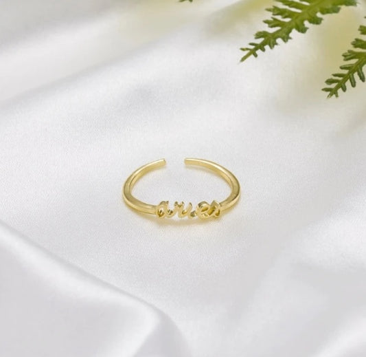 Womens Constellation Rings Adjustable Geometric Alloy