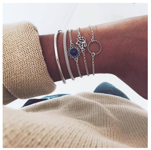 Womens Multilayer Alloy Bracelet Set Bangle Bracelets For Wedding Travel Souvenirs Gift Ideas Ideal For Promotions