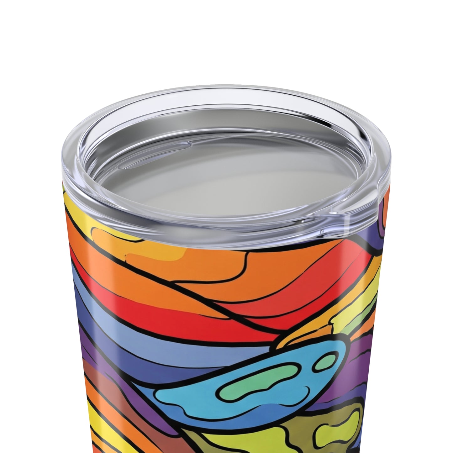 20oz Stainless Steel Tumbler With Vacuum Insulation Printed Spill Proof Travel Mug Lid Keeps Beverages Hot Or Cold