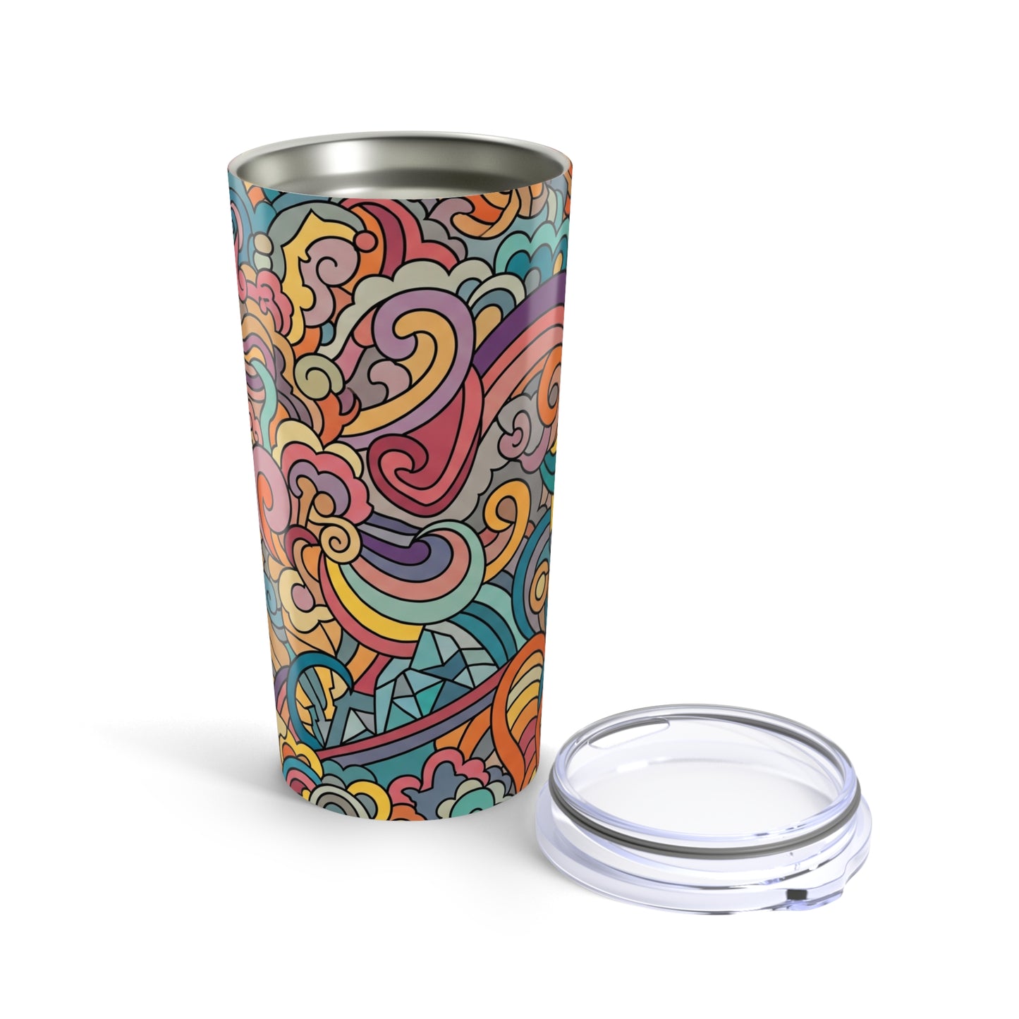20oz Stainless Steel Printed Tumbler With Double Wall Vacuum Insulation Spill Resistant Travel Coffee Mug Drinkware