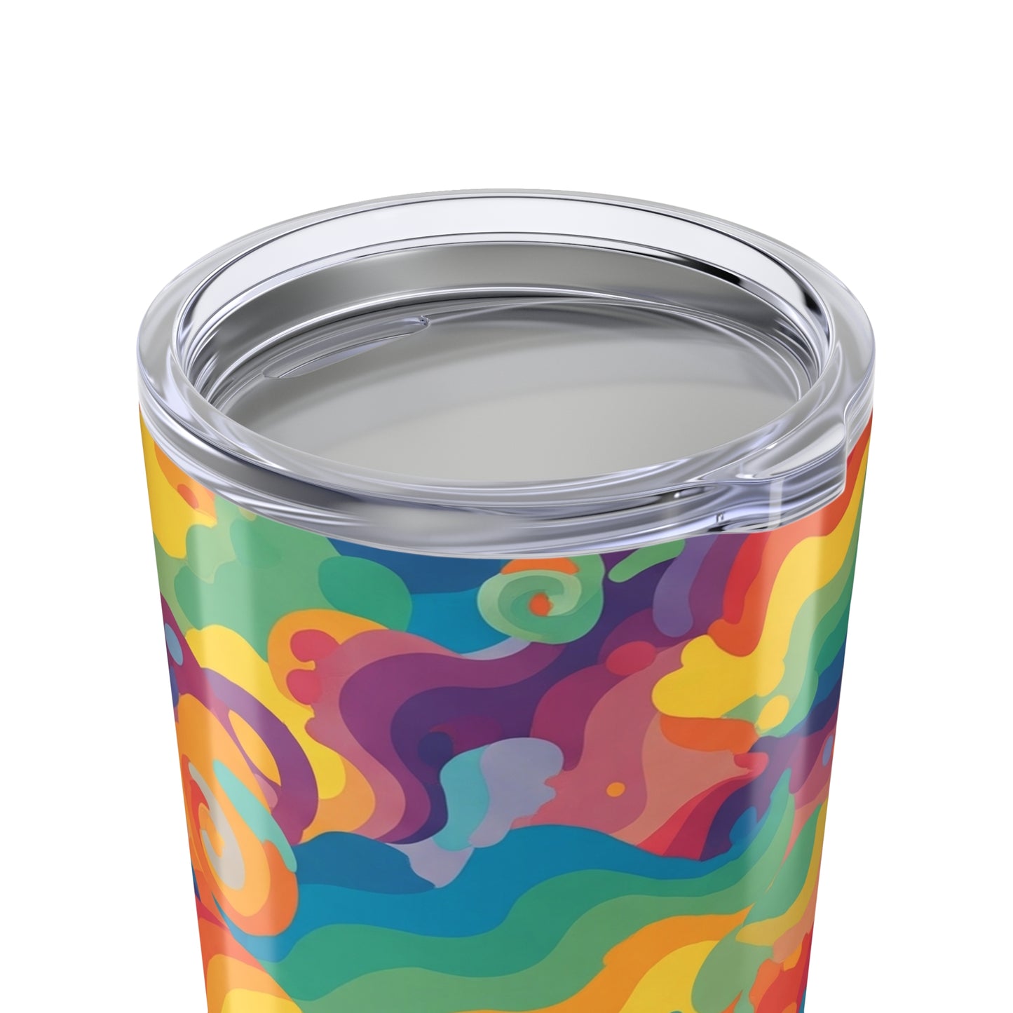 20oz Stainless Steel Tumbler With Double Wall Vacuum Insulation And Printed Design For Hot And Cold Beverages