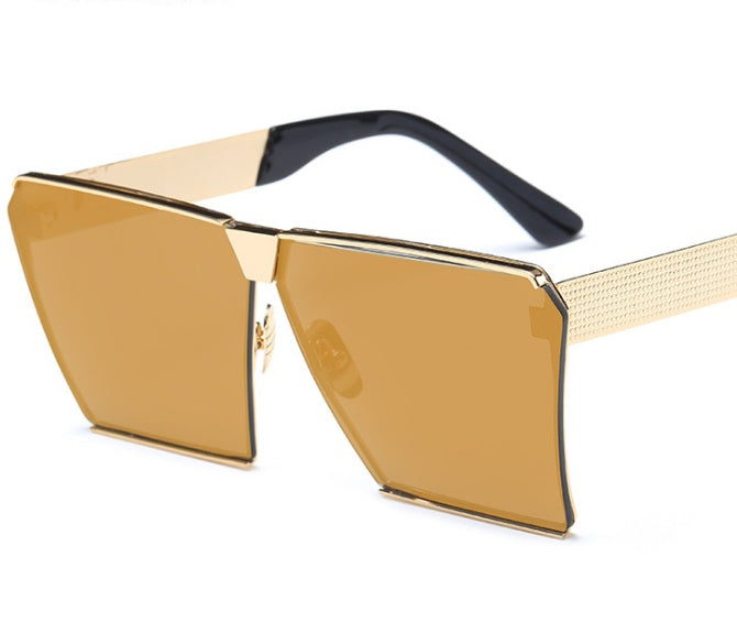 Womens Polarized Square Sunglasses UV400 Protection Trendy Fashion Eyewear Metal and Plastic Frame TAC Lenses Durable