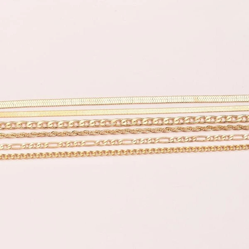 Geometric Alloy Bracelet European American Gold Silver