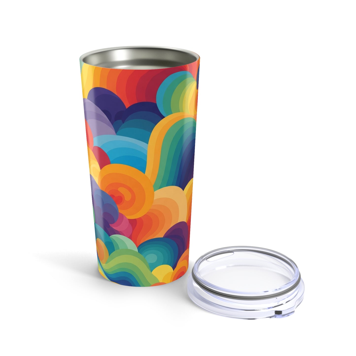 20oz Stainless Steel Printed Tumbler With Double Wall Vacuum Insulation Spill Resistant For Hot And Cold Beverages