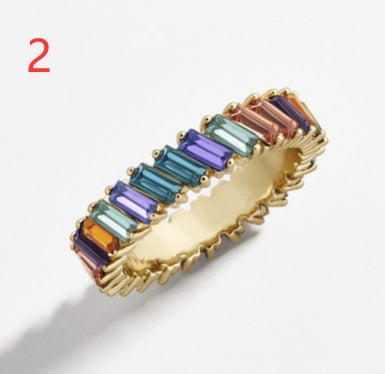 Crystal Alloy Ring With Gemstone Inlay For Women Everyday Wear And Special Occasions Jewelry Everyday Sparkles