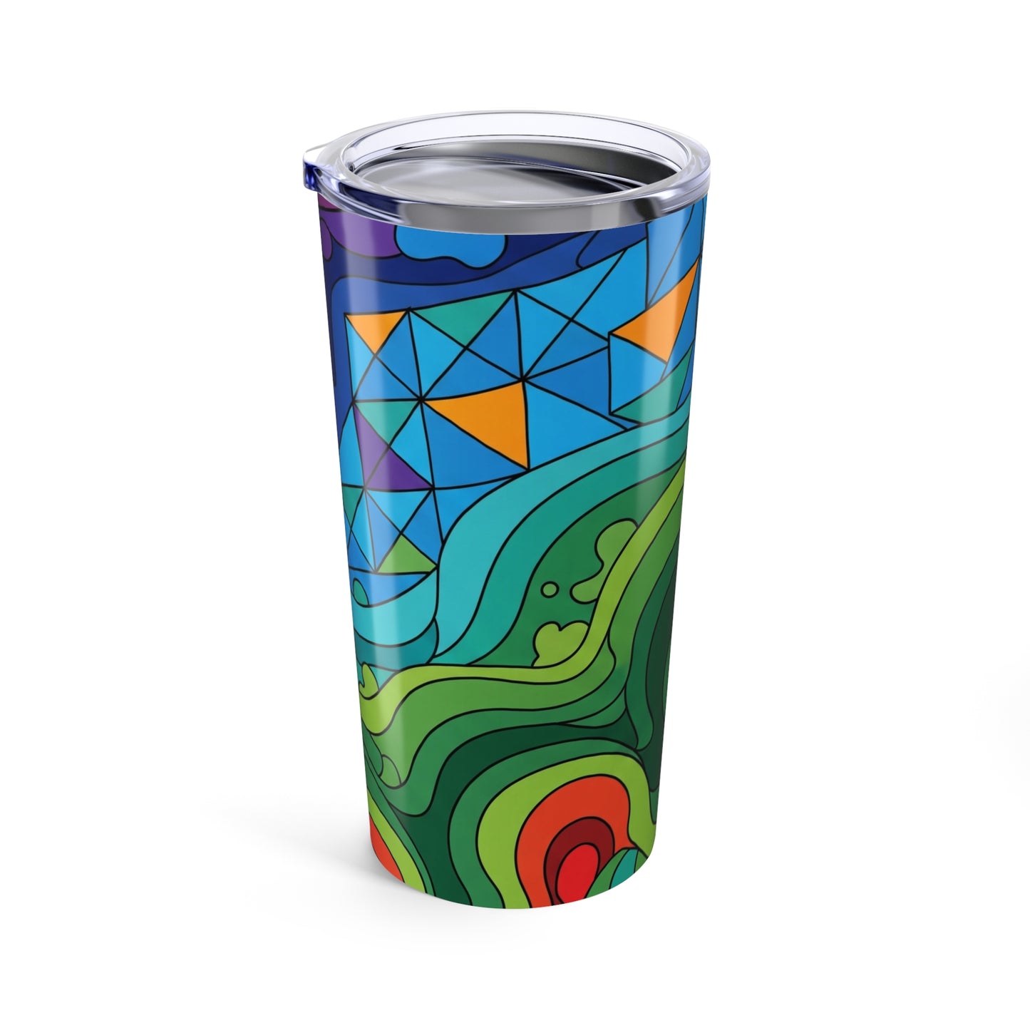 20oz Stainless Steel Tumbler With Double Wall Vacuum Insulation Printed Design For Hot And Cold Drinks Dishwasher