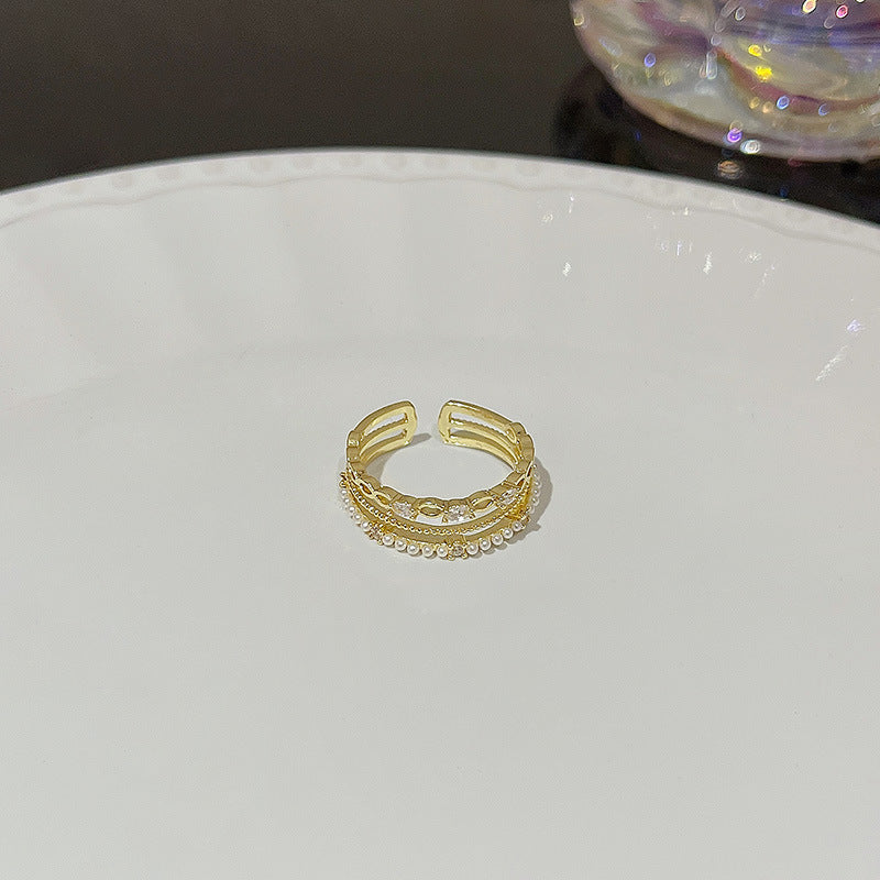 Open Ring For Women Butterfly Zircon Inlaid Copper Ring With Bow Square Heart Elements Fashion Jewelry Sparkle