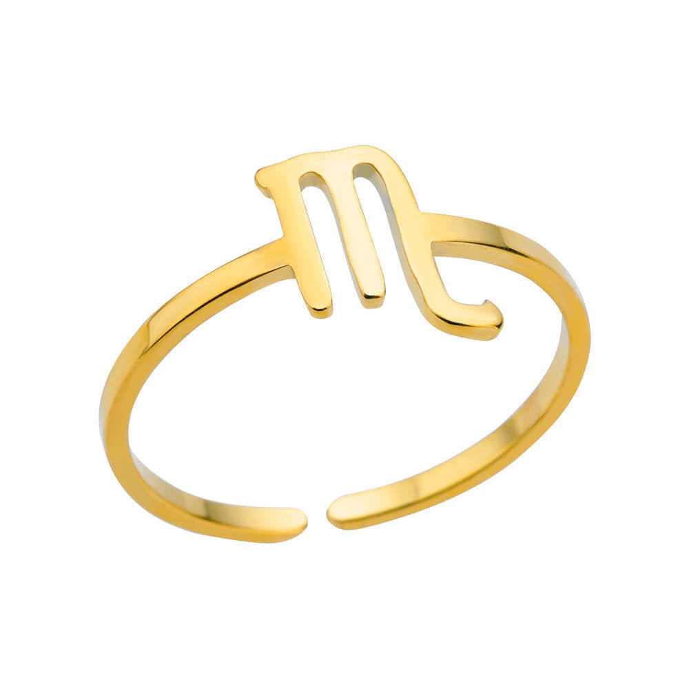 Stainless Steel Zodiac Constellation Ring for Men Women
