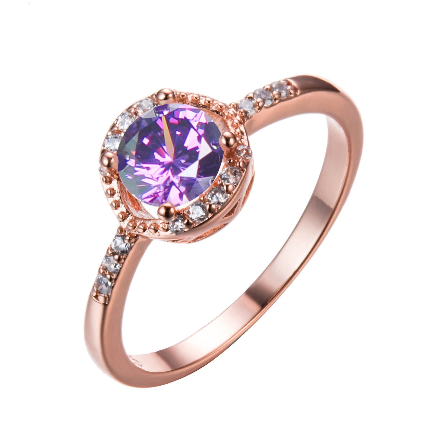 Double Heart Opal Ring Rose Gold Plated Copper Unisex Electroplated Fashion Jewelry Gift For Her Timeless Style