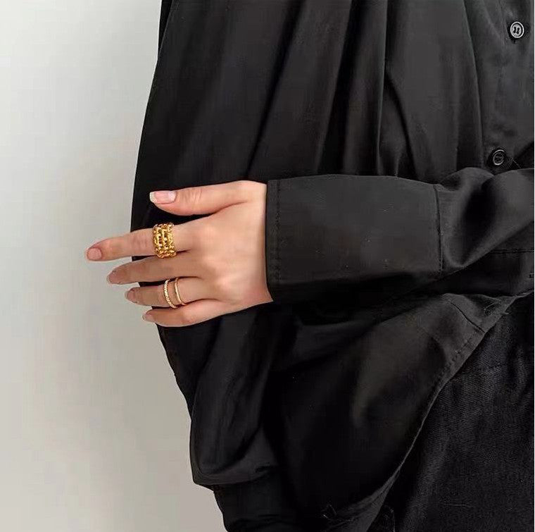 Womens Alloy Rings Gold Plated Fashion Jewelry European American Ring For Women And Girls Party Favors Elegant