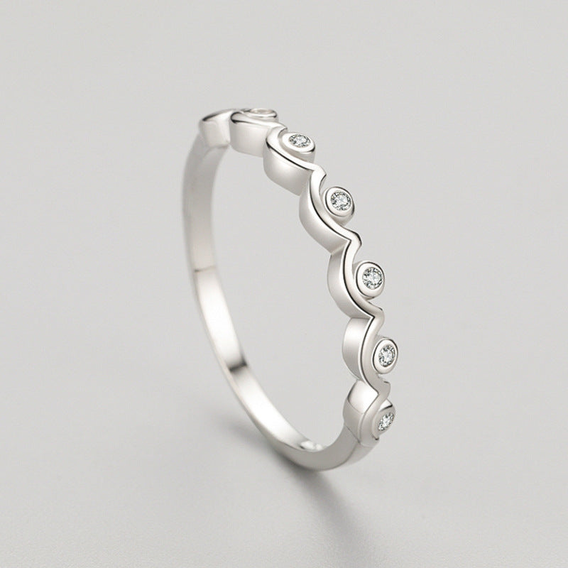 Womens Ring S925 Sterling Silver Band Diamond Stackable Ring Designs Gold Plated Inlaid Gemstones Gift for Her