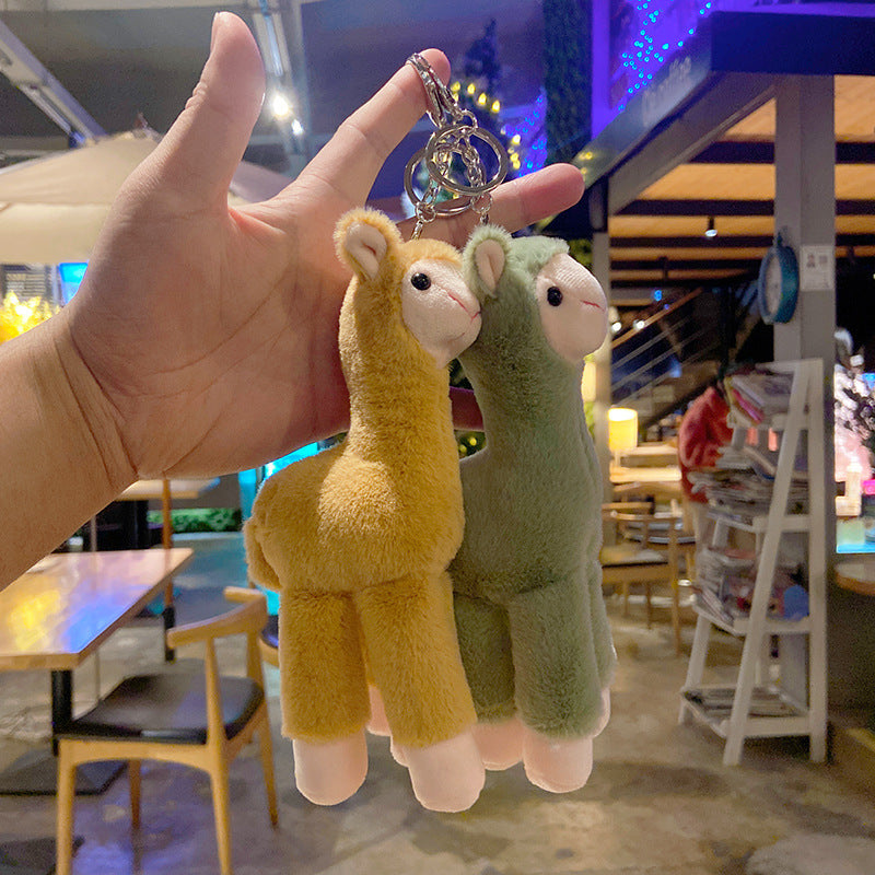 Plush Alpaca Keychain Cute Animal Handbag Pendant Soft Cuddly Toy Accessory Perfect Gift For Alpaca Lovers Now