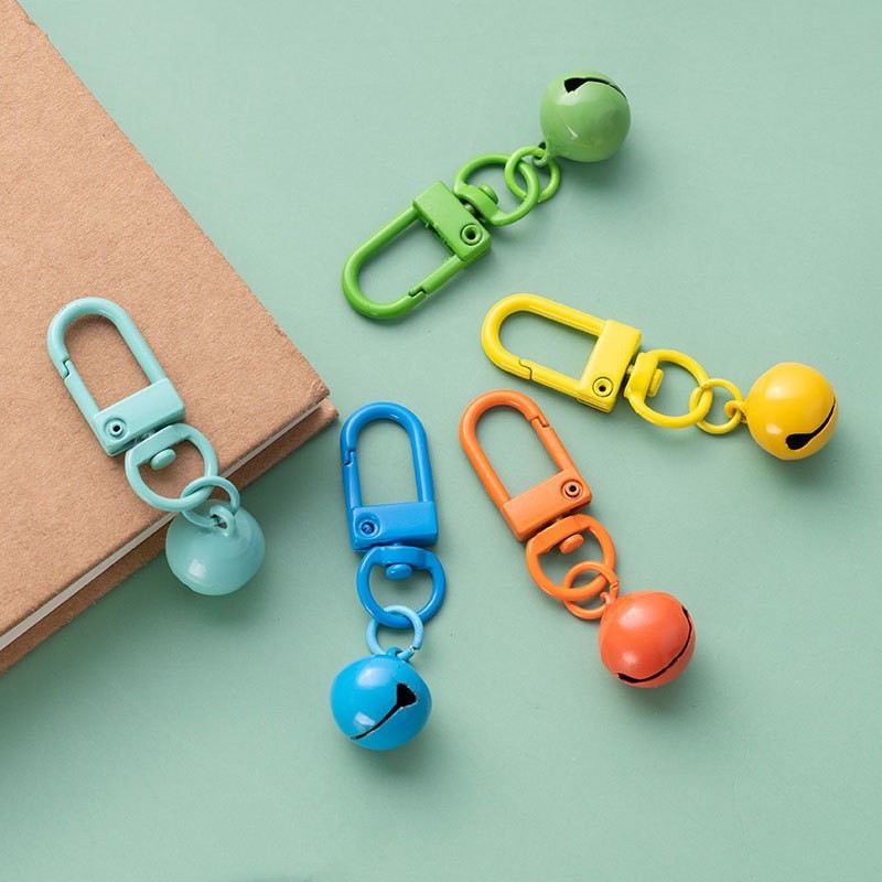 Iron and Copper Bell Keychains Pendants Durable Metal Key Chains Accessories Decorative Charms for Purses Bags