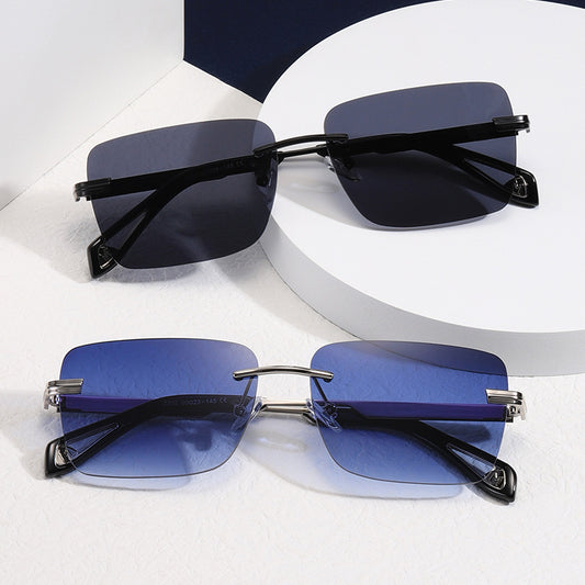Frameless Square Sunglasses Retro Design For Men And Women UV400 Protection Fashion Shades Eye Durable Fashion