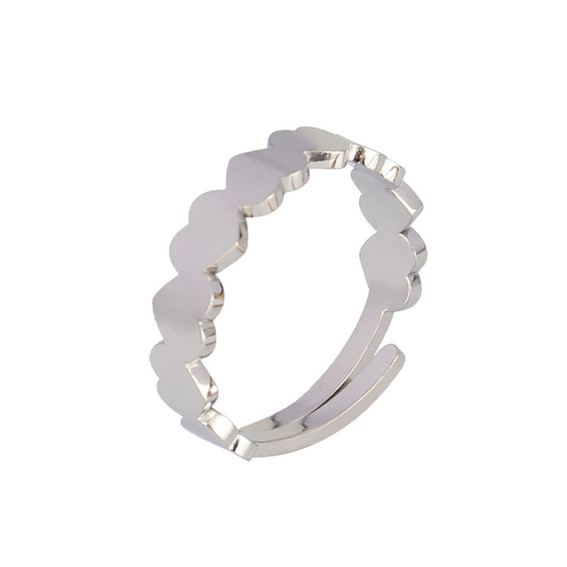 Stainless Steel Geometric Ring Natural Style Women Gold Silver Trendy Fashion Hip Hop Minimal Jewelry Timeless