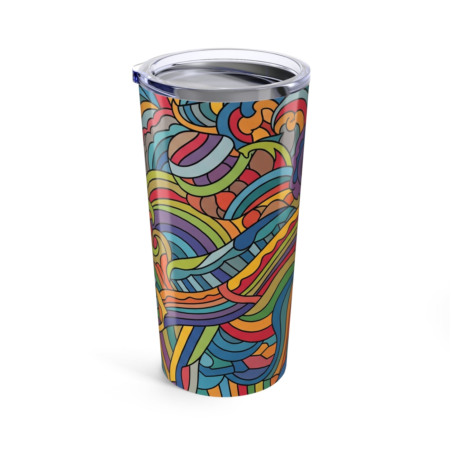 20 Ounce Insulated Travel Mug Stainless Steel Double Wall Vacuum Insulated Tumbler with Printed Design Dishwasher