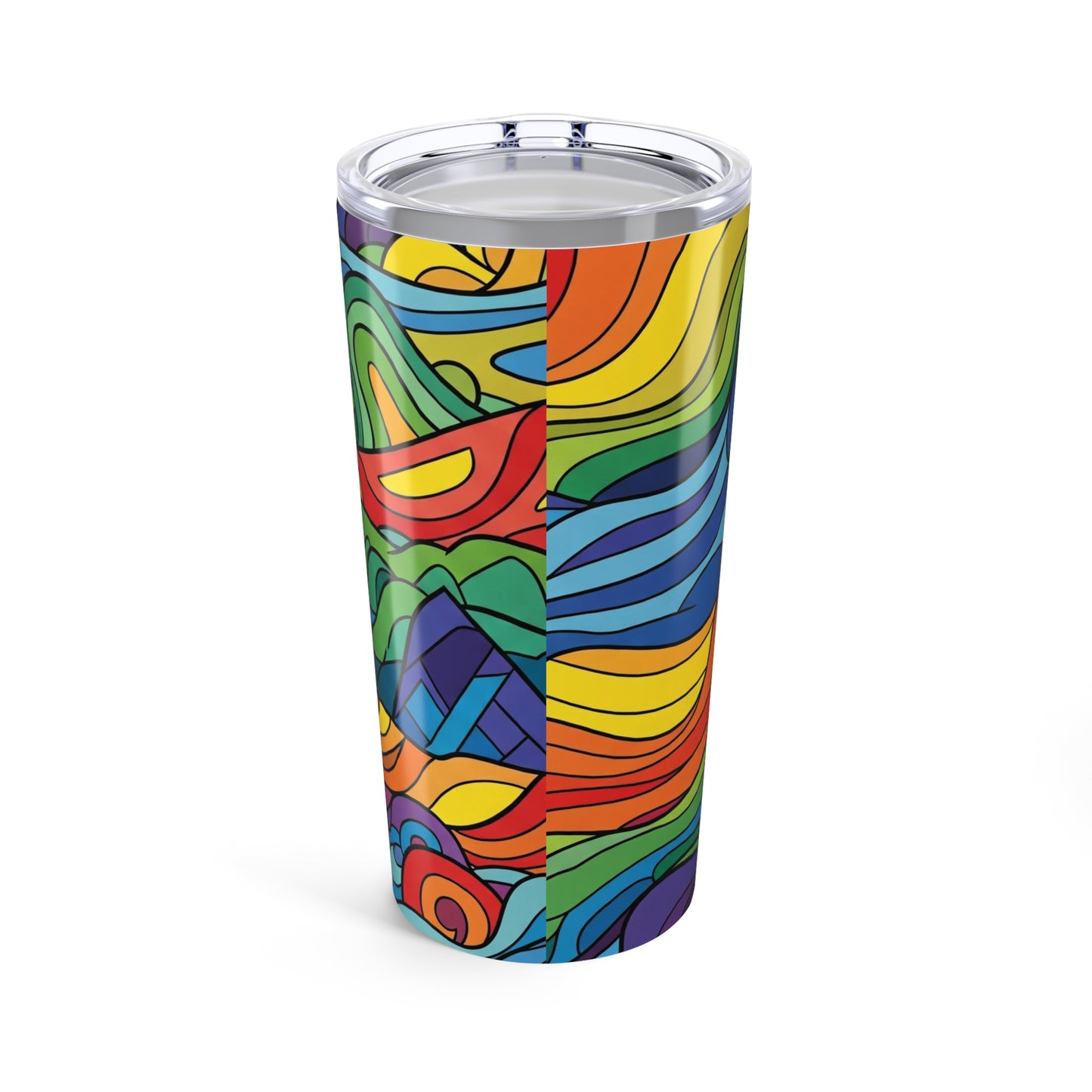 20 Oz Stainless Steel Tumbler With Double Wall Vacuum Insulation Spill Resistant Lid Printed Beverage Dishwasher