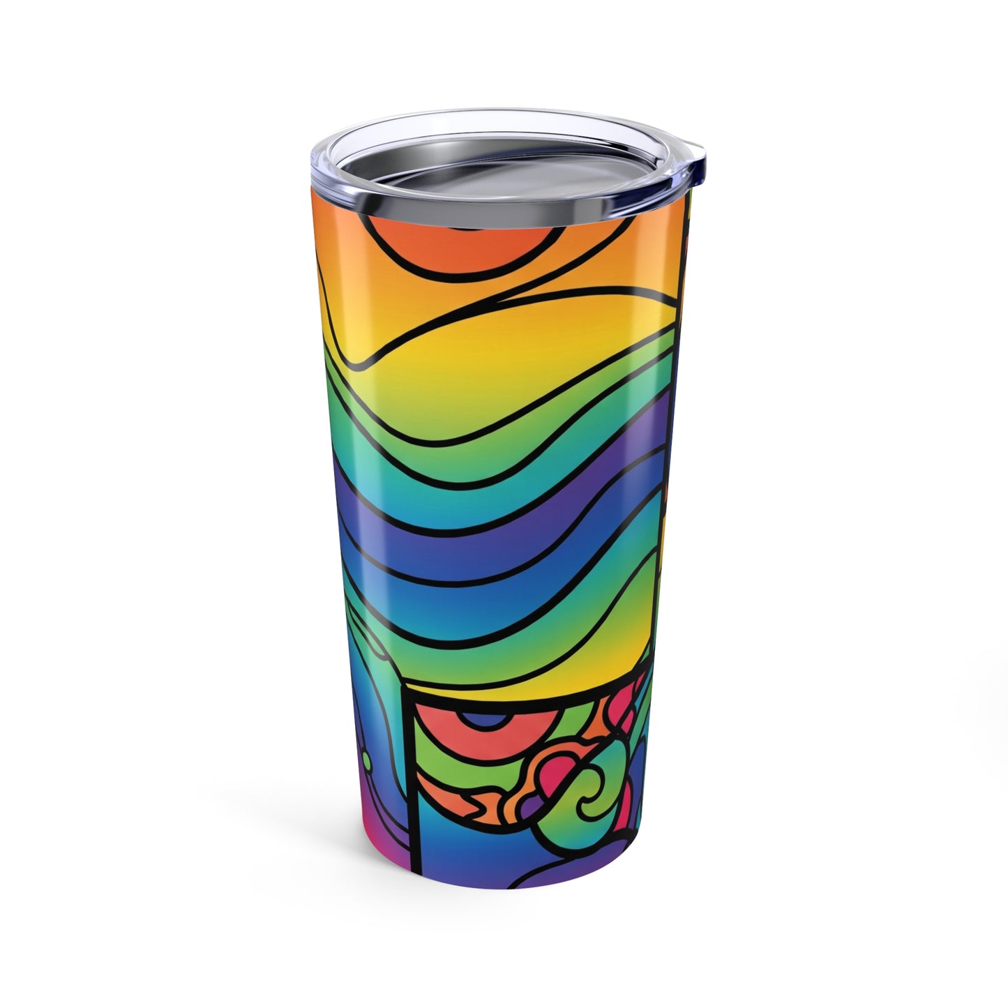 20Oz Stainless Steel Tumbler With Vibrant Printed Design Double Wall Vacuum Insulated Spill Resistant Travel BPA