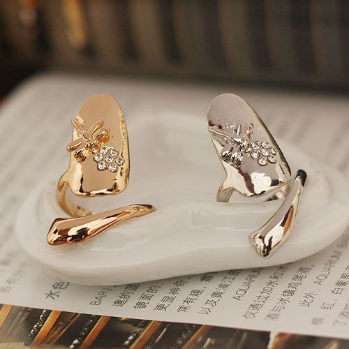 Adjustable Alloy Nail Ring Fashion Gift For Women Piece