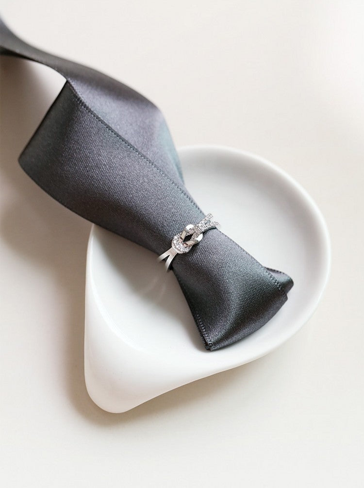 Copper Index Finger Ring For Women Adjustable Opening Electroplated Rose Gold White Gold Fashionable And Plain