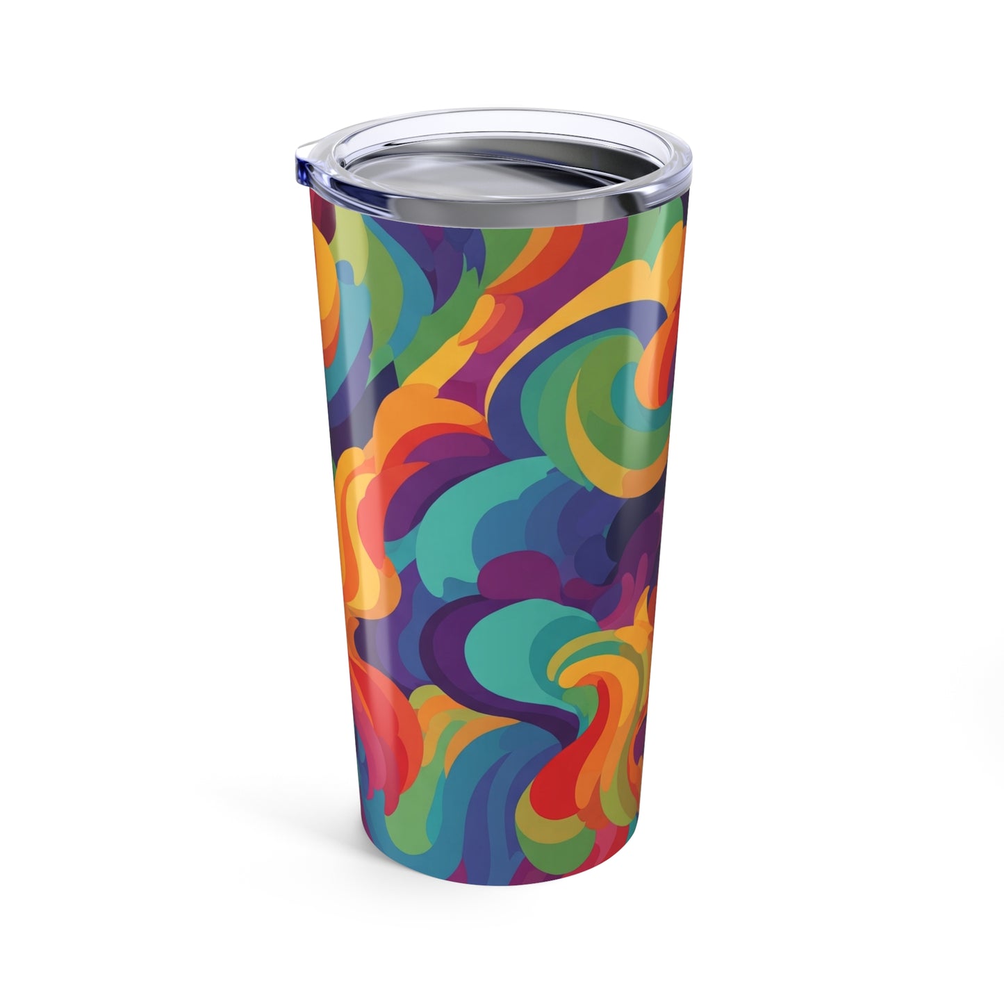 20oz Stainless Steel Tumbler With Abstract Art Double Wall Vacuum Insulated Spill Resistant Keeps Beverages Hot Or