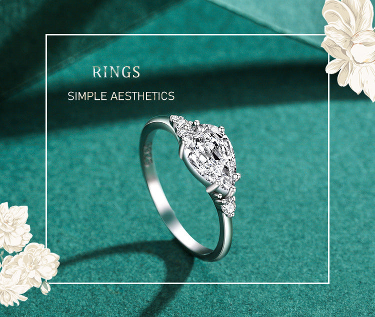 Womens Drop Ring Sterling Silver With Zirconia Accent Diamond Cut Detailing Gold Plated Inlay Jewelry Style Collection