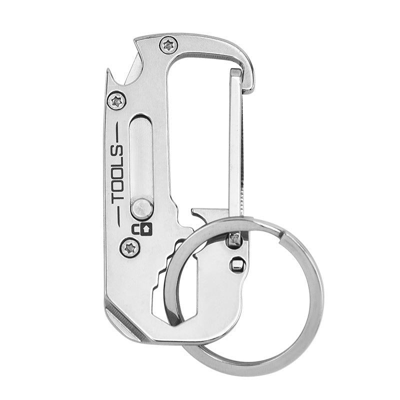Stainless Steel Multifunction Keychain Pocket Knife With Electroplated Finish Fashionable Accessory For Everyday
