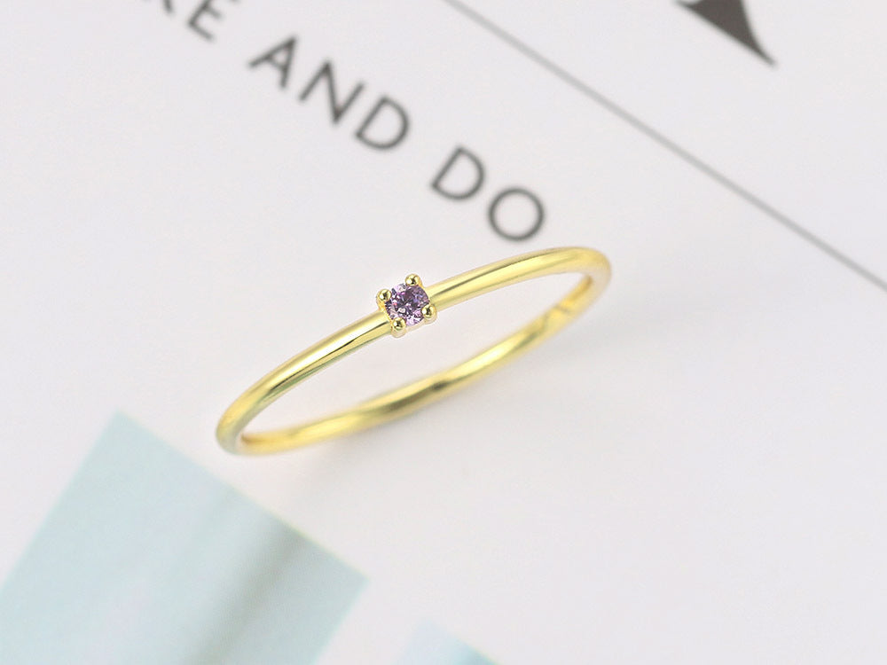 Geometric Copper Inlaid Zircon Ring For Women Elegant Simple Fashion Jewelry Accessories Everyday Sparkle Glow