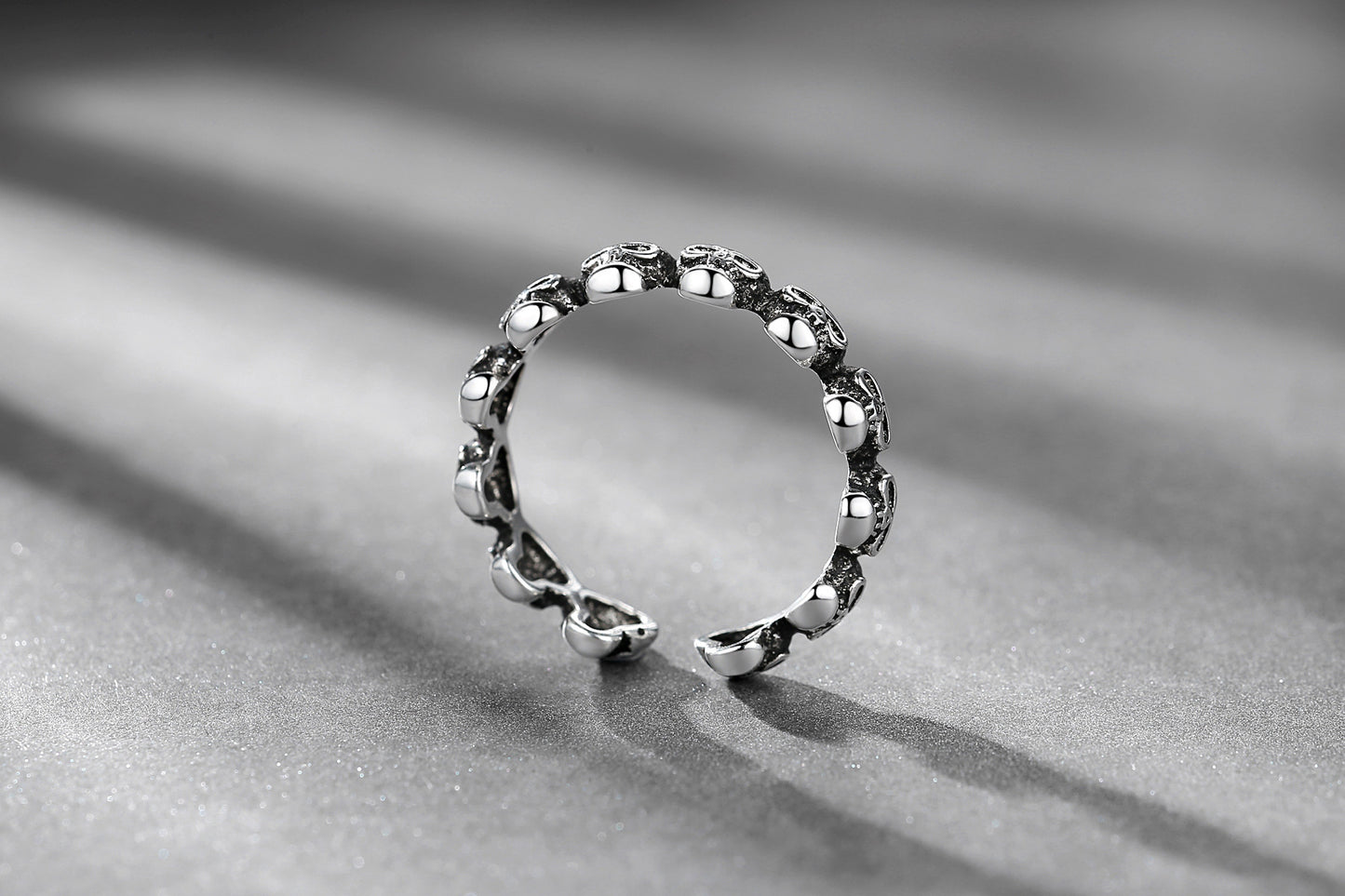 Womens Cross Skull Ring Trendy Adjustable Copper Ring Gothic Punk Fashion Jewelry Statement Piece Durable Fine