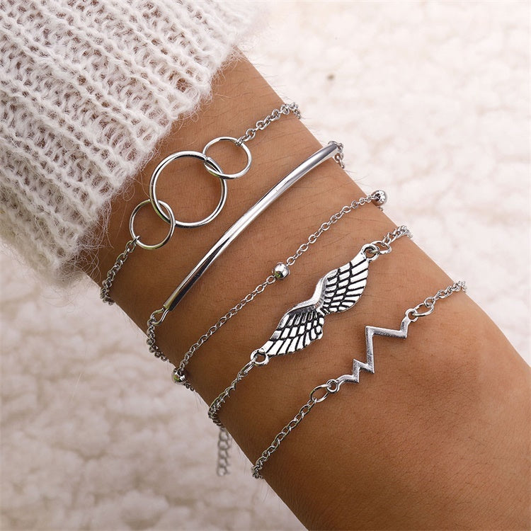 Womens Alloy Bracelet Set Fashionable Jewelry For Everyday Wear Trendy Bracelets For Women And Girls For Teens