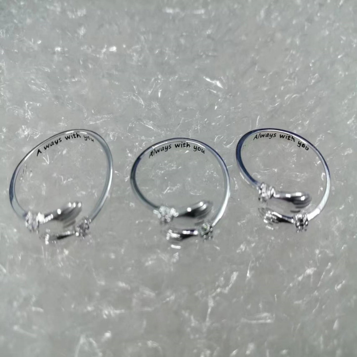 Open Hug Ring Gold Plated Adjustable Silver Ring With Diamond Treatment Open Mouth Fashion Jewelry For Women Today