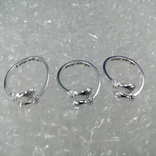 Open Hug Ring Gold Plated Adjustable Silver Ring With Diamond Treatment Open Mouth Fashion Jewelry For Women Today