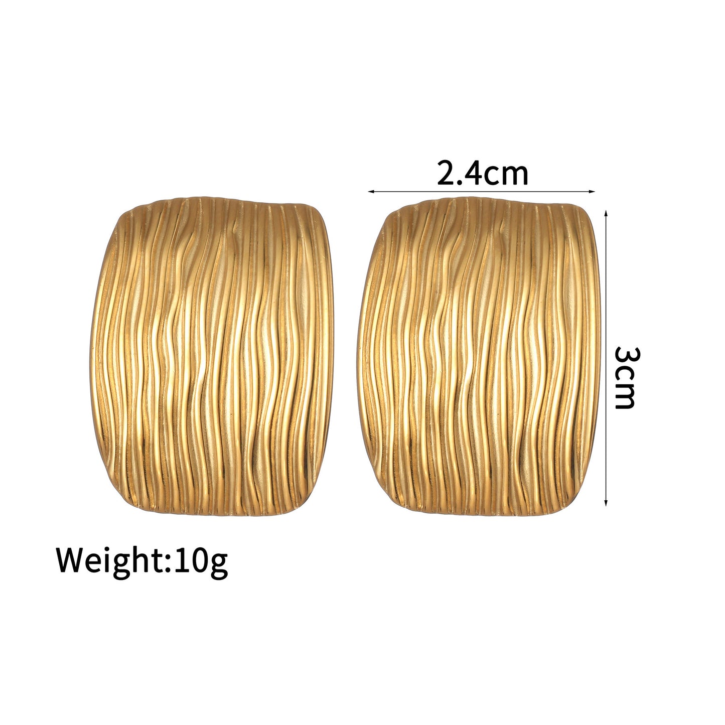 Women Titanium Steel Geometric Textured Ring Electroplated Modern Fashion Jewelry For Daily Wear With Subtle Shine