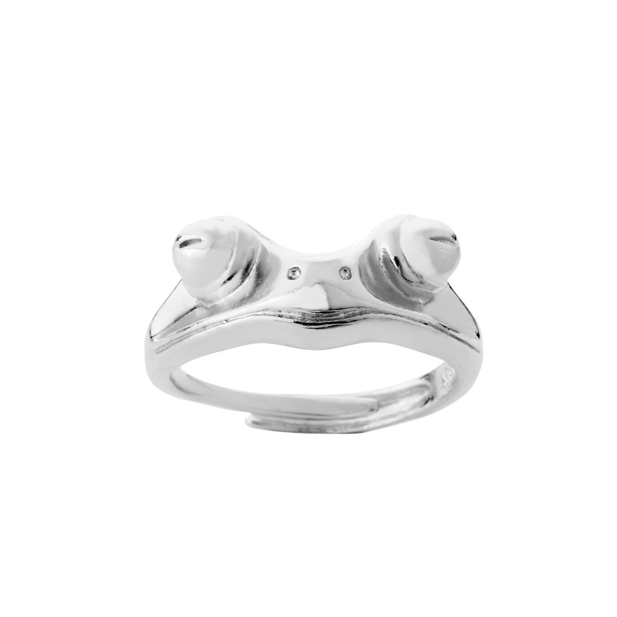 Unisex Frog Ring Adjustable Exaggerated Geometric Design Alloy Retro European American Style Jewelry Gear Trio